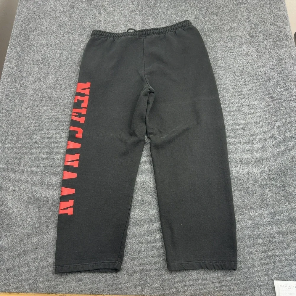 New Canaan Pennant Sweatpants Mens S Black Cotton Blend Graphic Athletic Street